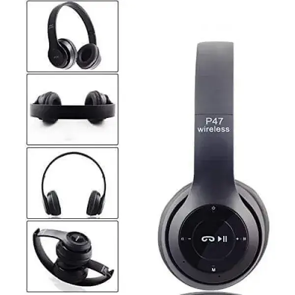 Бездротові навушники B.U.M. Mega Bass P47 з мікрофоном Bluetooth micro-SD FM-радіо micro-SD - фото 2