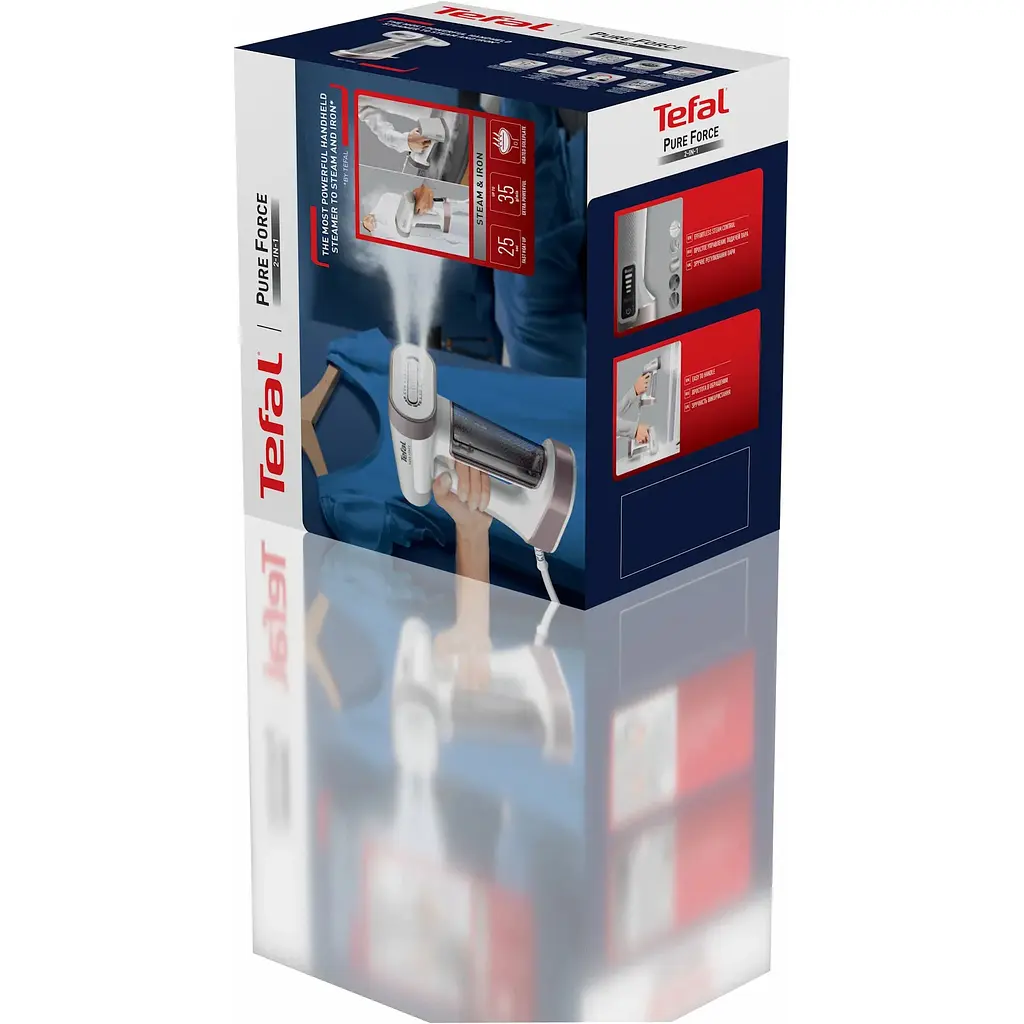 Компактний відпарювач Tefal Pure Force 2 в 1 білий (DT8720E0) - фото 10