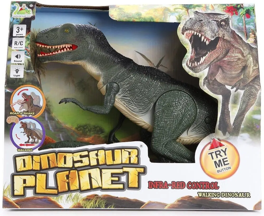 Інтерактивний динозавр Dinosaur Planet RC на пульті керування зі світлом і звуком - фото 2