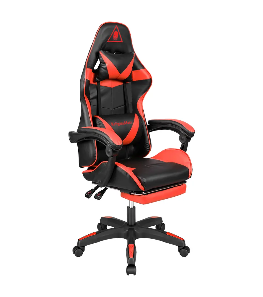 Кресло геймерское Kruger & Matz GX-150 с подставкой для ног Red/Black - фото 2