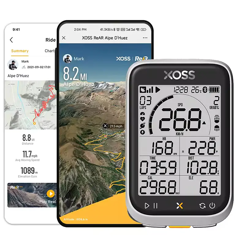 Велокомп'ютер XOSS G3+ gen3 GPS/ANT+ екран 2,8" 50 функцій - фото 4