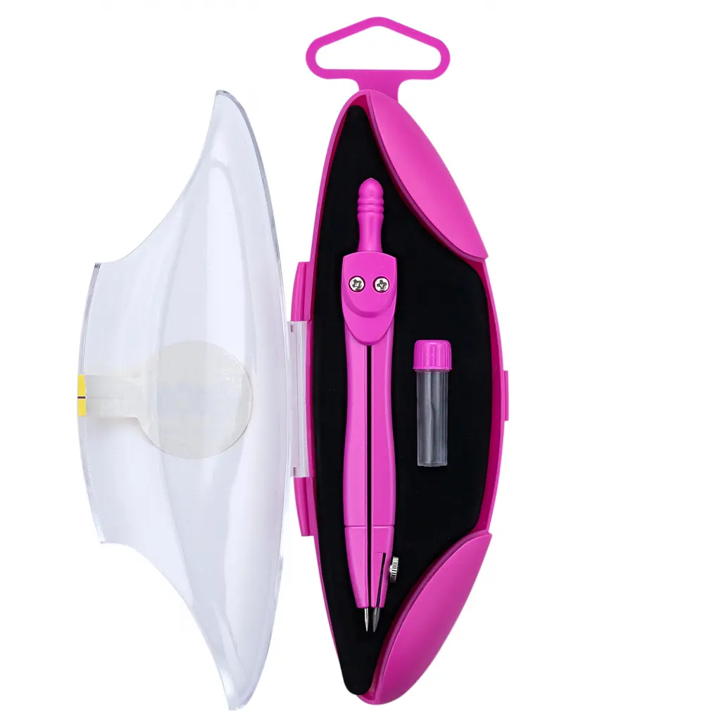 Циркуль ZiBi NEON START, у тв. футляр, зап.грифель, рожевий, KIDS Line (ZB.5323NS-10) - фото 2