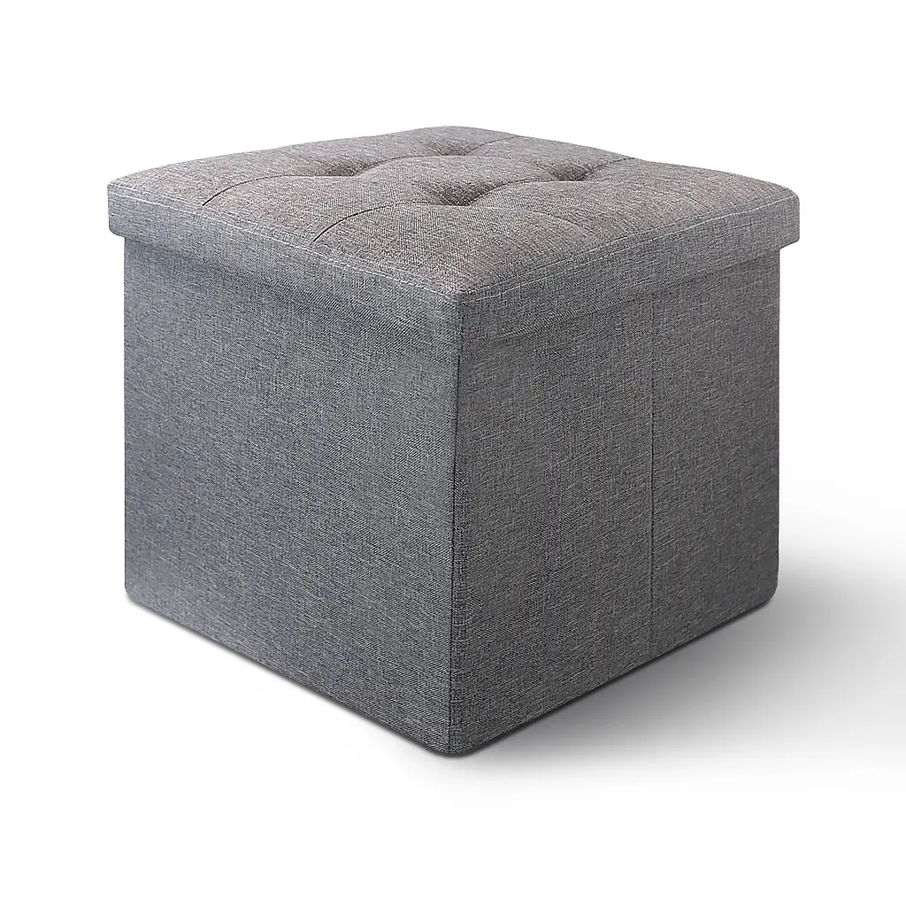 Пуф для хранения МВМ My Home 380х380х380 мм серый (TH-03 GRAY) - фото 2