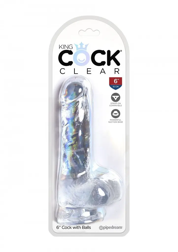 Фаллоимитатор King Cock Clear 6 Inch 17.7 см прозрачный - фото 2