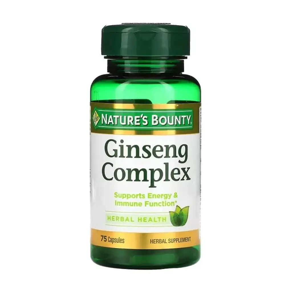 Травы Nature's Bounty Комплекс женьшеня, Ginseng Complex, 75 капсул (NRT11932)