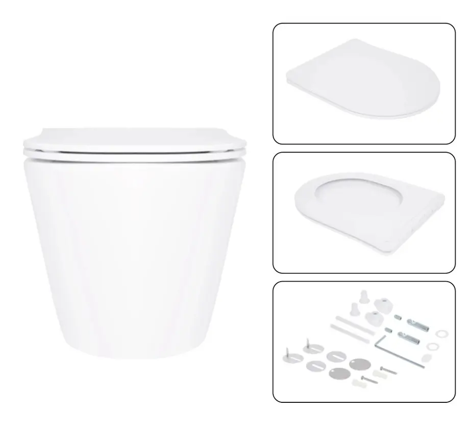 Набір Q-tap Nest 4 в 1 підвісний унітаз Swan Ultra Quiet 520x360x320 + комплект інсталяції QT16335180W48200 - фото 6