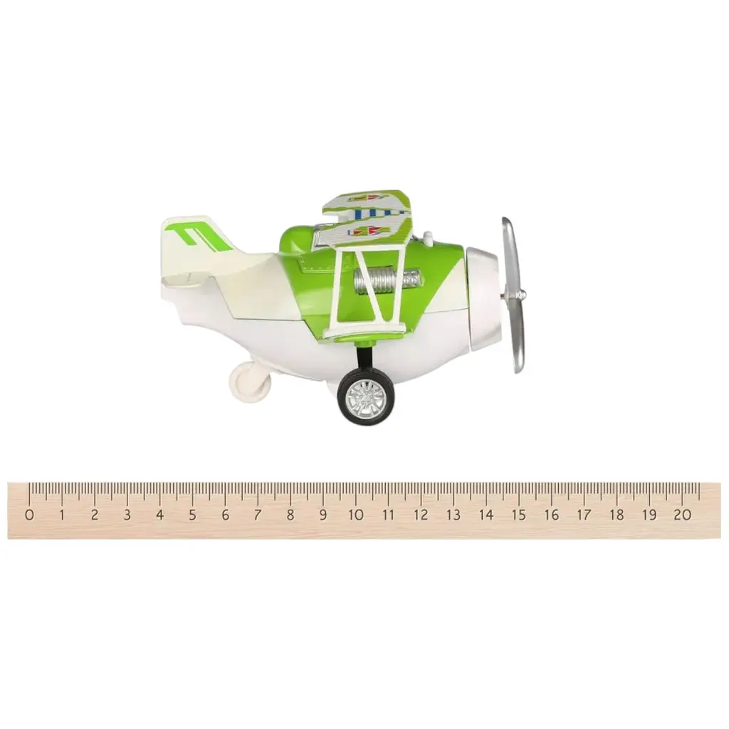 Літак металевий інерційний Same Toy Aircraft зелений зі світлом і музикою SY8012Ut-4 - фото 3