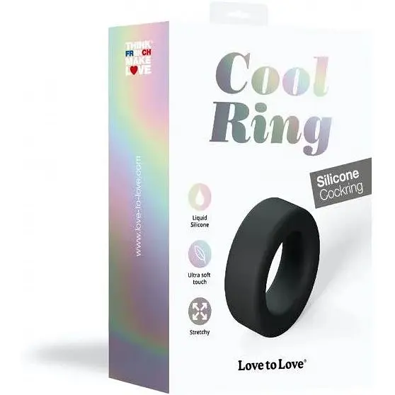 Ерекційне кільце широке Love To Love Cool Ring - Black Onyx - фото 6