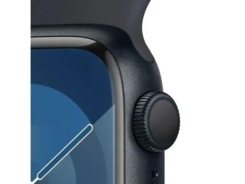 Смарт-годинник Apple Watch Series 9 GPS 45mm Midnight Alu. Case w. Winter Blue Sport Band - S/M (MR9Q3+MT413) - фото 4