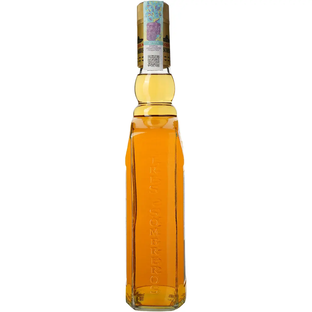 Текіла Tres Sombreros Gold, 38%, 0,7 л - фото 2