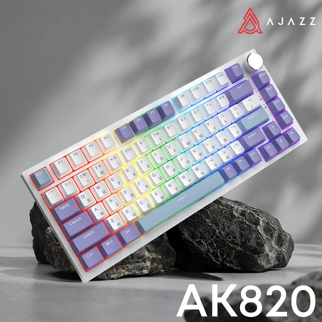 Клавіатура Ajazz AK820 Sea Salt Switch White (AK820-SS-PWB) [163669] - фото 6