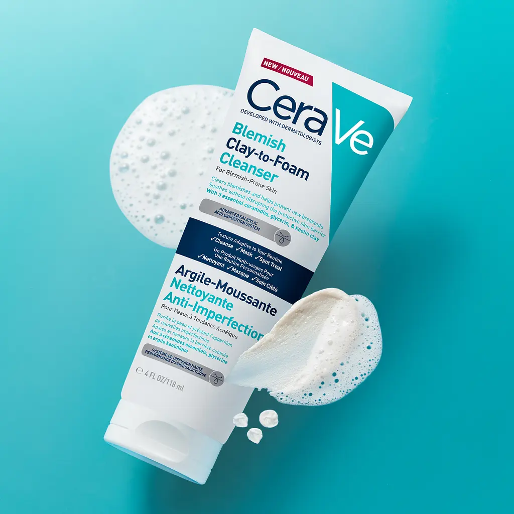 Засіб очищувальний CeraVe з глиною мультифункціональний для шкіри обличчя схильної до недосконалостей 118 мл - фото 4