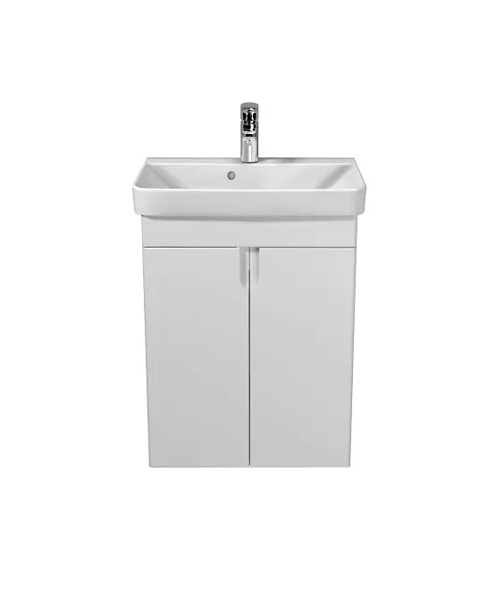 Тумба Мойдодир Simple White 55-U з умивальником River 55 Білий універсальна Білий - фото 5