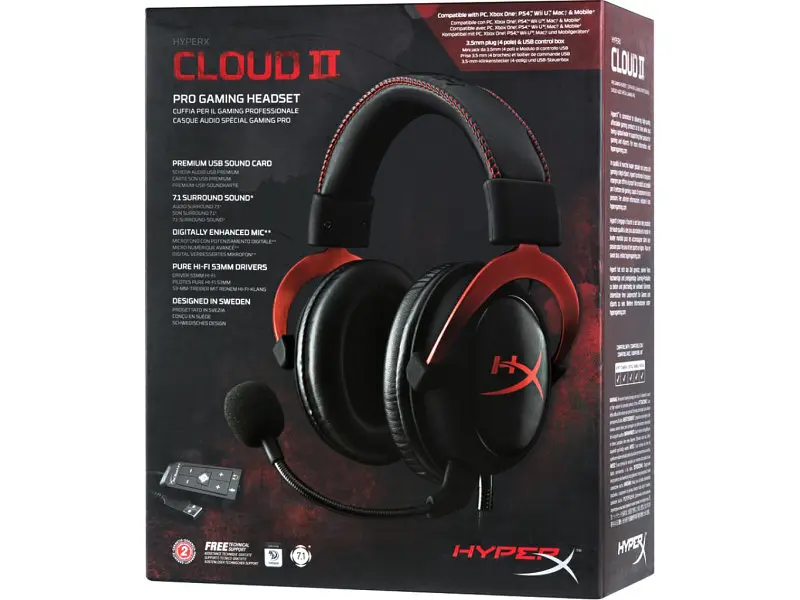 Гарнітура HyperX Cloud II Red (KHX-HSCP-RD/4P5M0AA) - фото 6