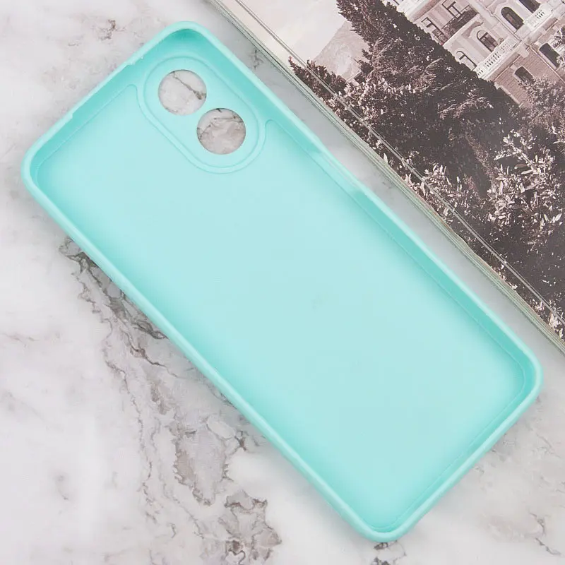 Силиконовый чехол Candy Full Camera для Oppo A78 4G Бирюзовый / Turquoise - фото 3