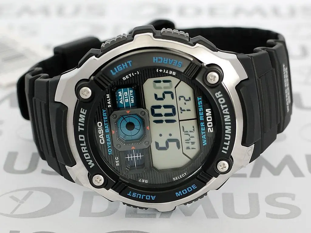 Чоловічі наручні годинники електронні стильні Японія оригінал Casio Collection AE-2000W-1AVEF - фото 6