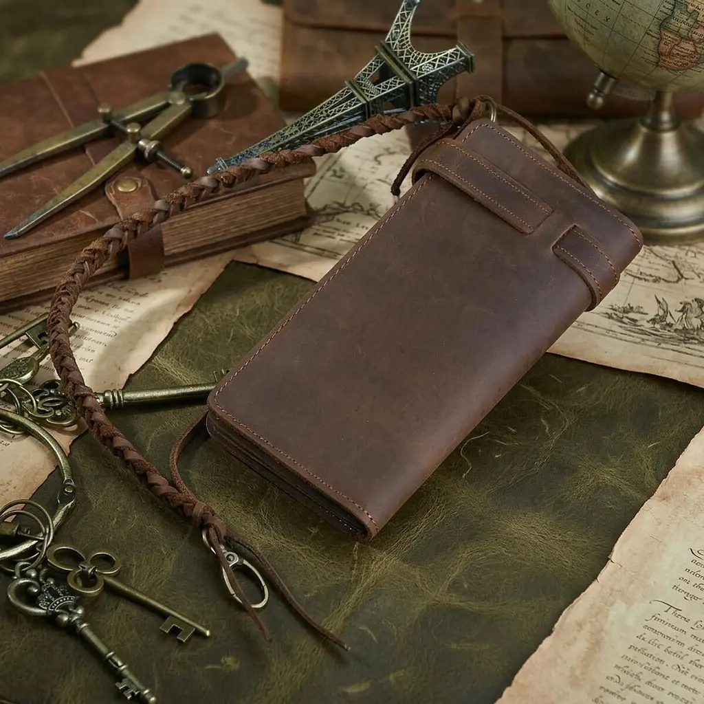 Чоловічий клатч 14383 з vintage шкіри Vintage коричневий - фото 4