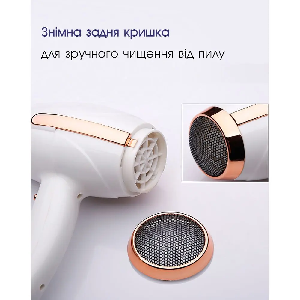 Фен для волосся Promotec з насадками 3000 Вт White - фото 7