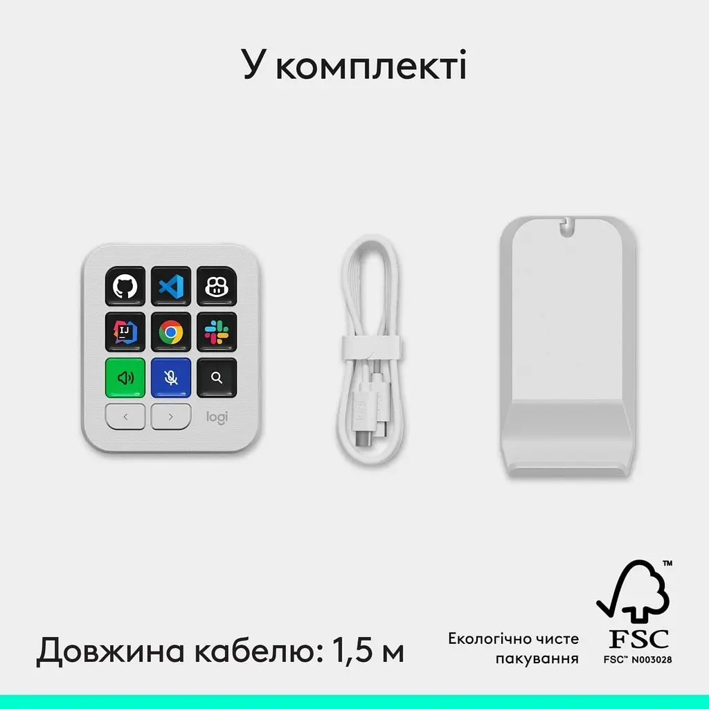 Контролер LOGITECH MX Keypad Pale Grey - фото 2