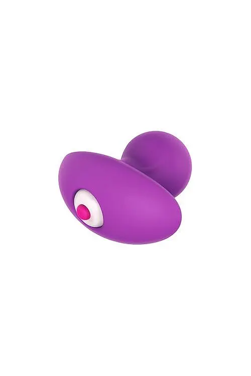 Анальна пробка з вібрацією Dream Toys Pleasure dial 6.5 см (фіолетовий) - фото 3