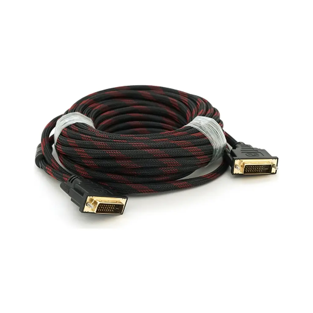 Кабель мультимедийный DVI M to DVI M 10.0m 24+1pin black/red Merlion (YT-DVI(M)/(M)NY/RD-10m) - фото 2