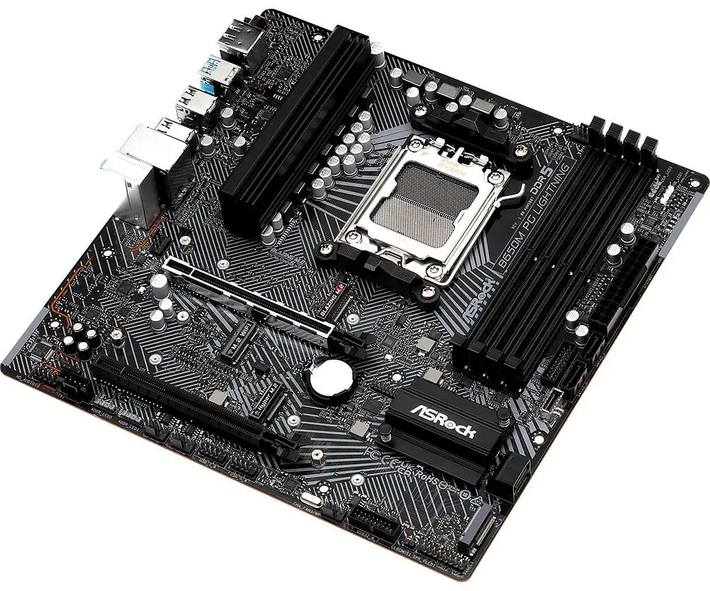 Материнская плата AsRock B650M PG LIGHTNING (B650M PG LIGHTNING) (Socket AM5, AMD B650, Micro-ATX) - фото 2