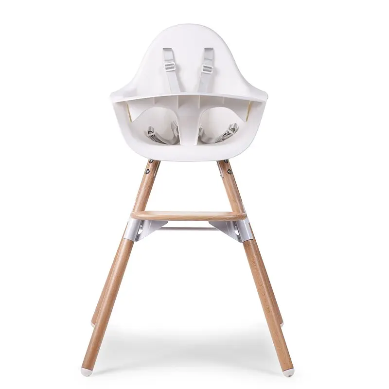 Стілець для годування Childhome Evolu 2 з бампером білий (CHEVOCHNW) - фото 2