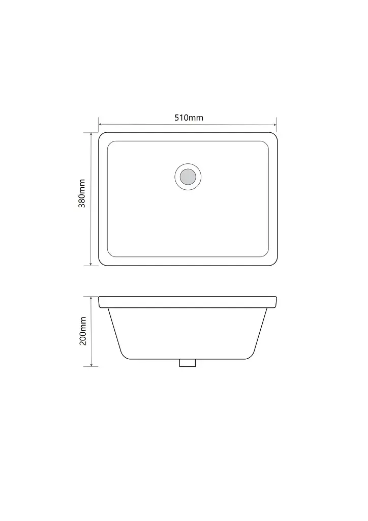 Умивальник врізний під стільницю Mixxus Premium Style-1701 510x380x200 мм з переливом MP6567, Білий - фото 3