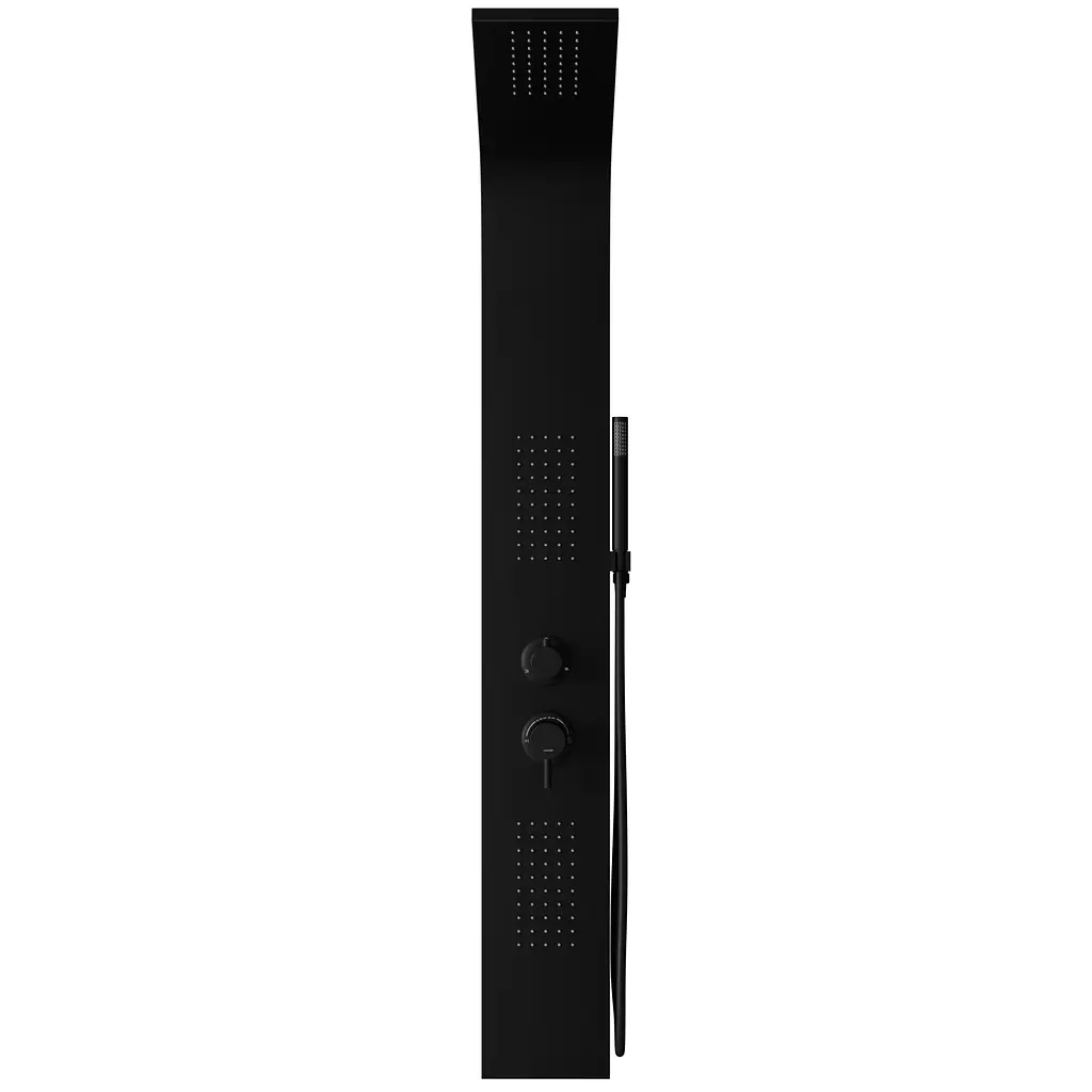 Душевая панель Corsan Alto black с термостатом A017TBL, Черный матовый - фото 6