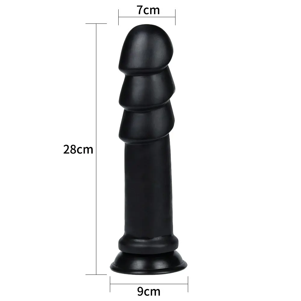 Фалоімітатор King Sized Anal Ripples 28.5 см чорний - фото 8