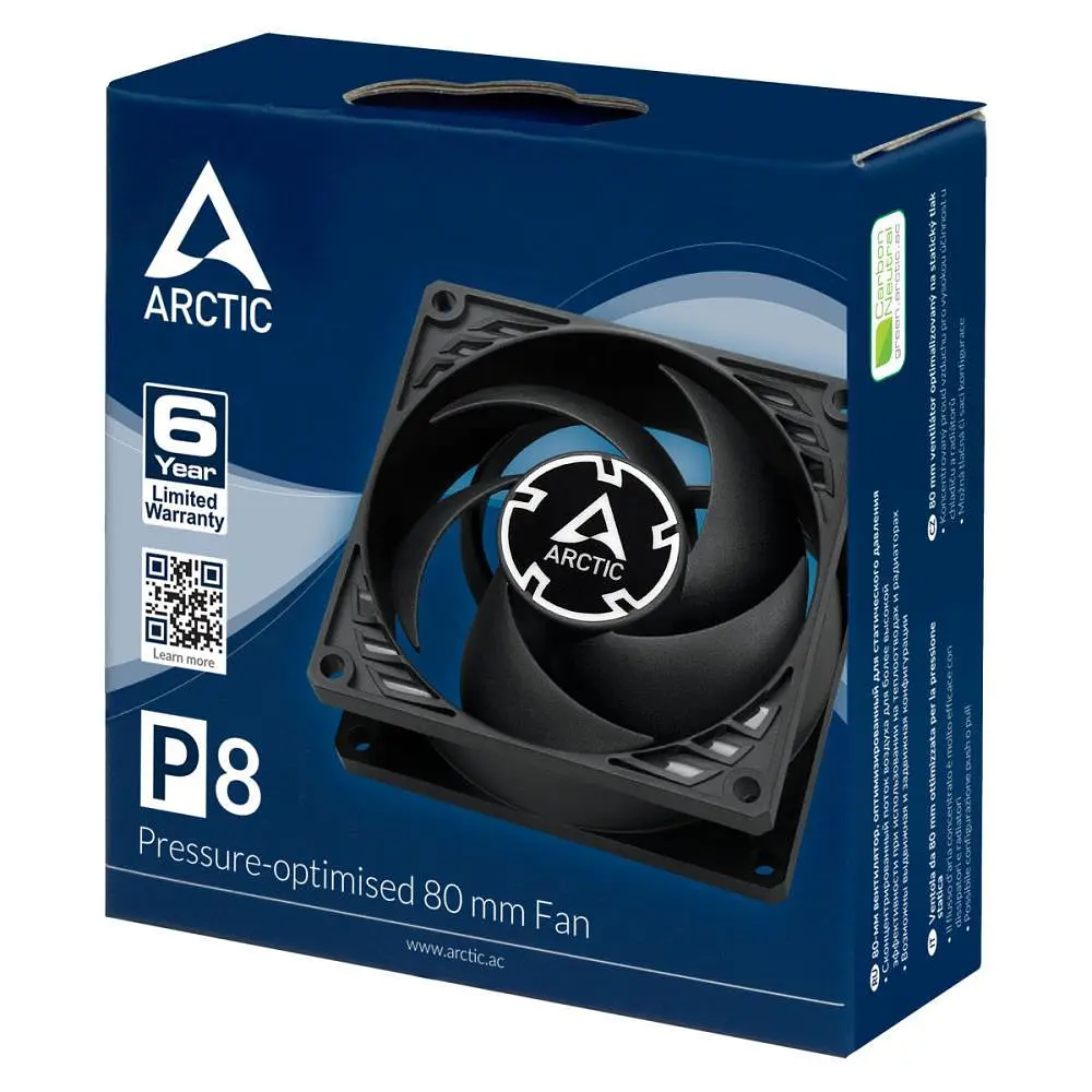 Корпусный вентилятор 80 мм Arctic P8 ACFAN00147A Black - фото 4