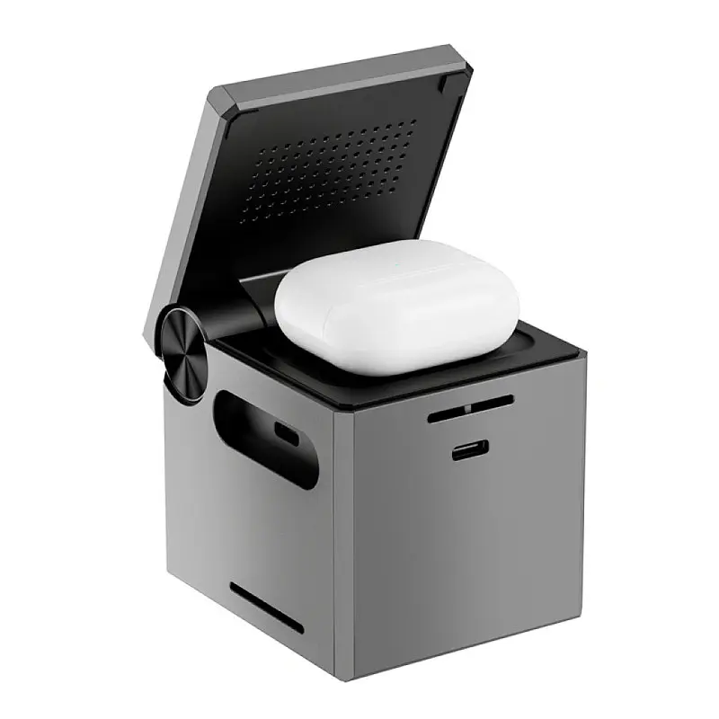 БЗП Wi-W030 Planeta Trio 3 in 1 Cableless charger Gray Wiwu teh0029898 - фото 4