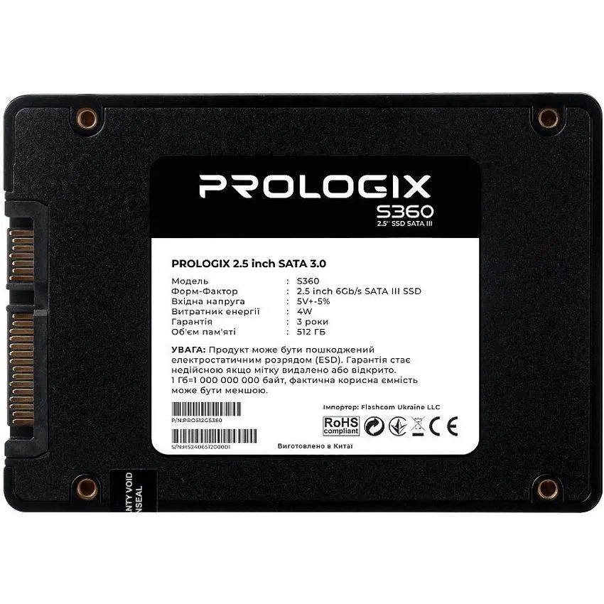 SSD диск 512GB Prologix S-360 2.5 SATAIII TLC - фото 2