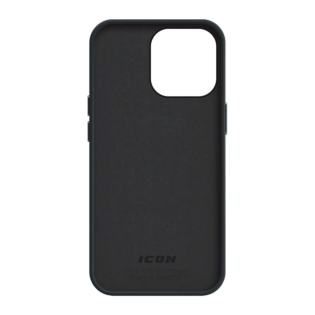 Силиконовый чехол для Apple iPhone 13 Pro, ICON2 Case, черный, противоударный, панель, защита всего корпуса, матовая поверхность Soft Touch, выступает над дисплеем, совместим с защитными стеклами и пленками, с микрофиброй, ArmorStandart (ARM60601) - фото 2