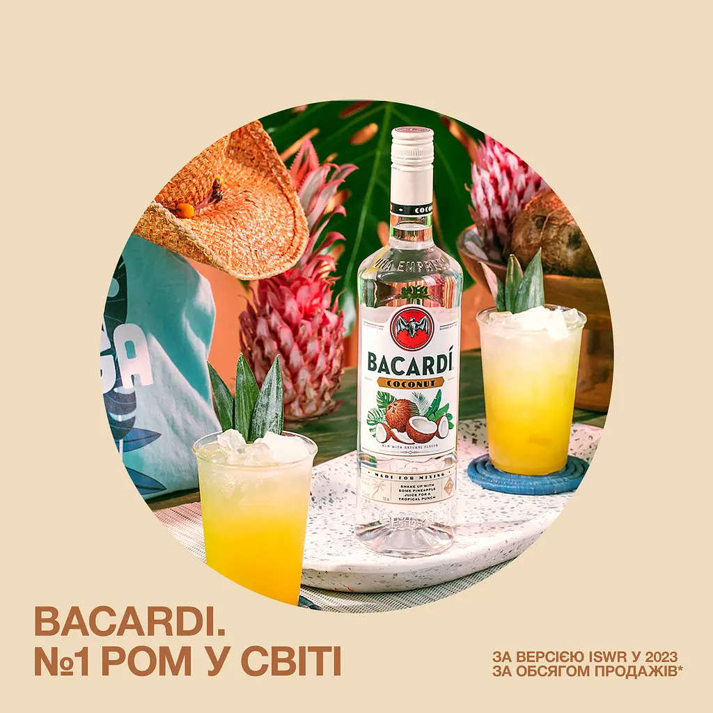 Напій на основі рому Bacardi Coconut 27% 0.7 л - фото 4