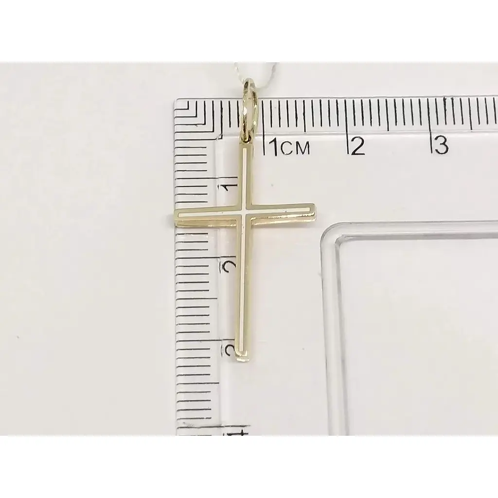Золотой крестик Харьковская ювелирная фабрика с эмалью. 11589-ЭБЕЛ - фото 4