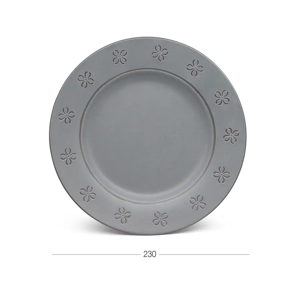 Тарелка обеденная МВМ My Home 23 см серая (KP-40 GRAY) - фото 3