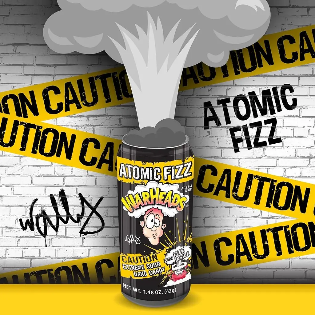 Кислі льодяники Warheads Atomic Fizz Canister 42г - фото 4