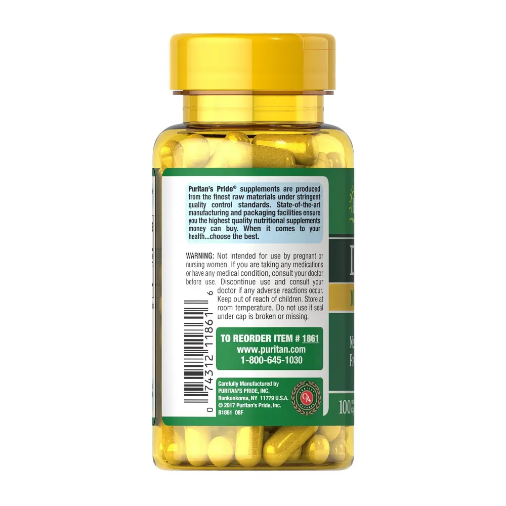 Натуральна добавка Puritan's Pride DMAE 100 mg, 100 капсул - фото 3