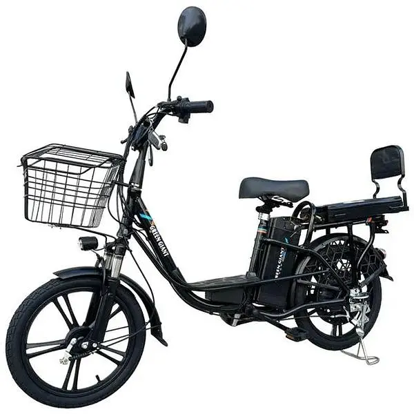 Электровелосипед Green Giant U18" 600W 48V 18Ah + сиденье/багажник черный - фото 2