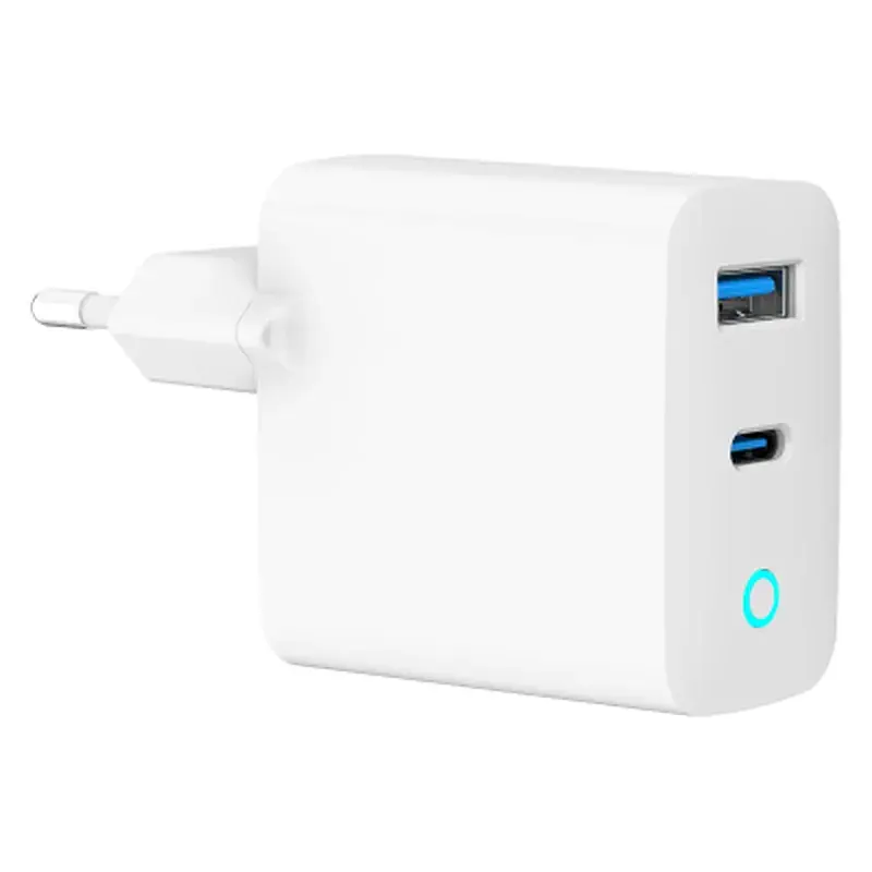 Зарядний пристрій Gembird 1xUSB-C PD30W + 1xUSB QC3.0 LED white (TA-UC-PDQC30L-W-01) - фото 4