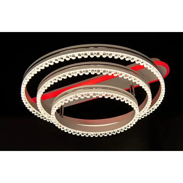 LED люстра світильник з пультом і підсвічуванням Linisoln 55070/3 WH, CF - фото 3