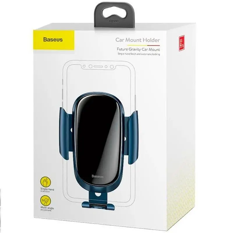 Автомобільний утримувач холдер Baseus Future Gravity Car Mount Holder SUYL-WL03 Blue - фото 5