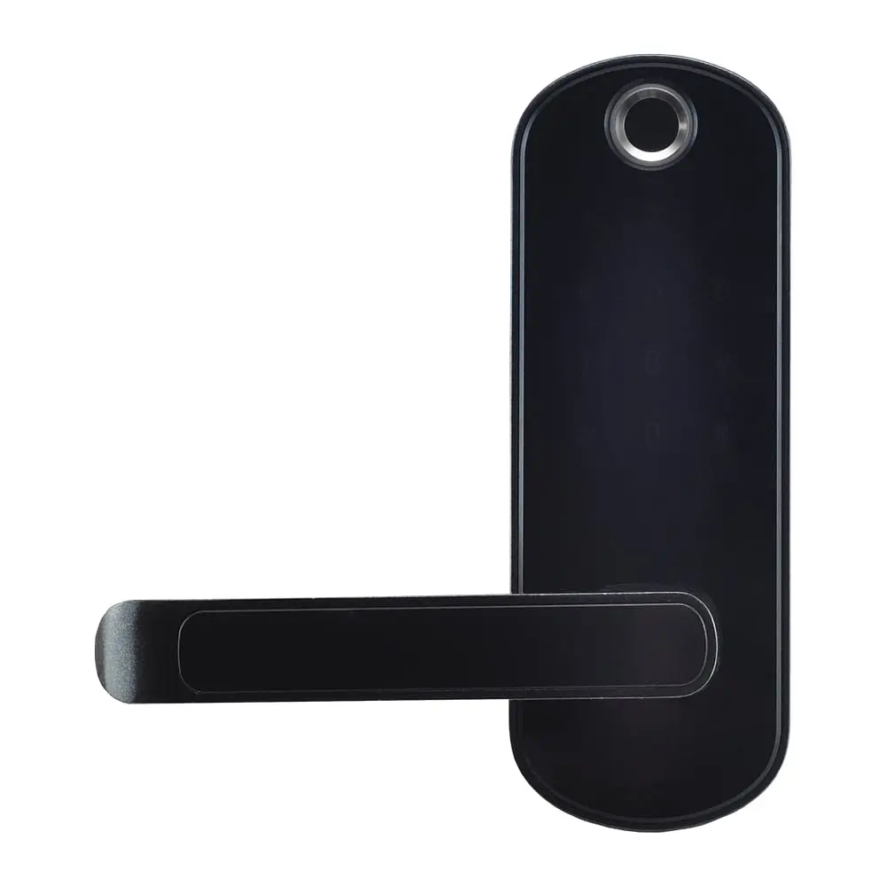 Замок біометричний автономний Trinix TRL-5107BTF Black Left з Bluetooth, зчитувачем відбитків пальців і карт Mifare (65-00046)