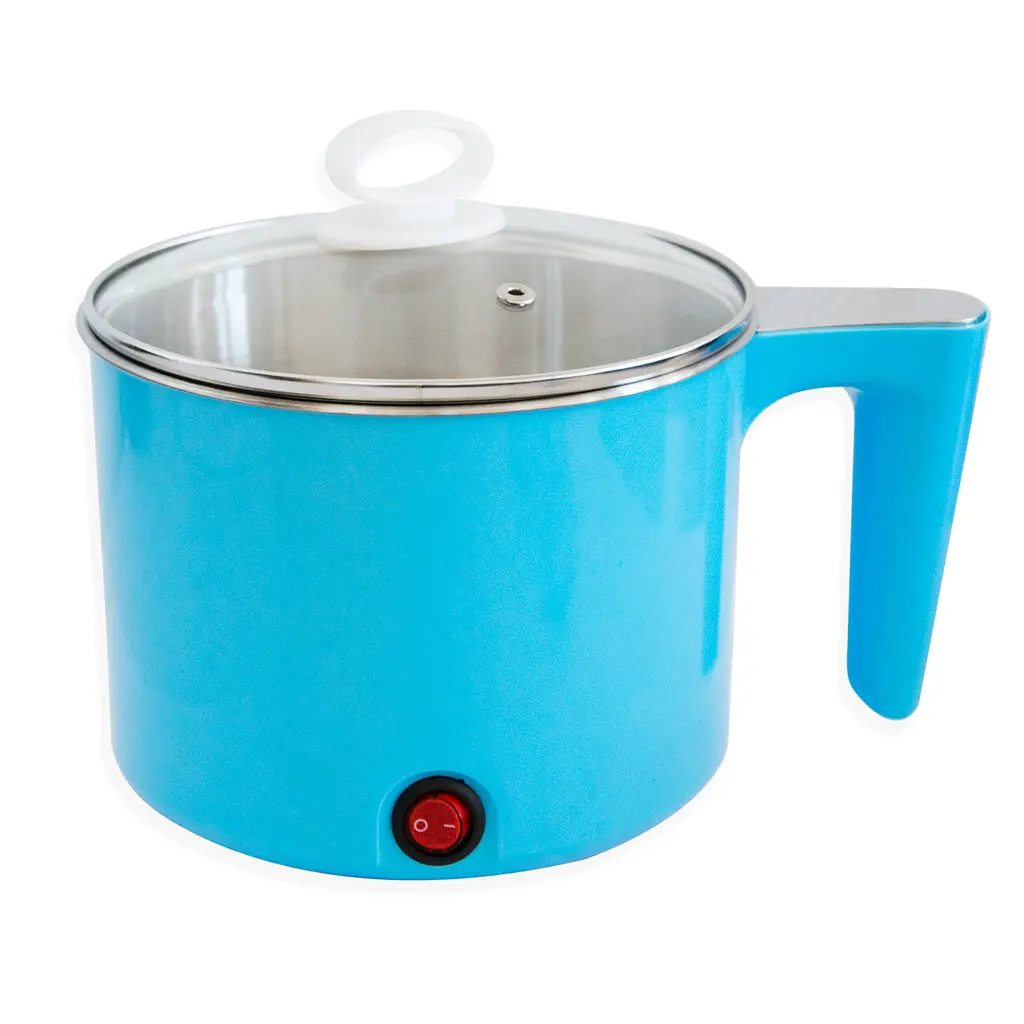Електрична каструля Cooking Pot YS-402, дорожня, з функцією чайника, 1.5 л, блакитна