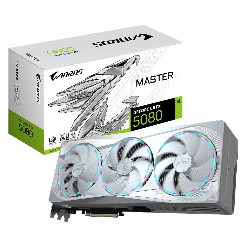 Відеокарта GeForce RTX 5080 16GB Gigabyte Aorus Master Ice (GV-N5080AORUSM ICE-16GD) - фото 2