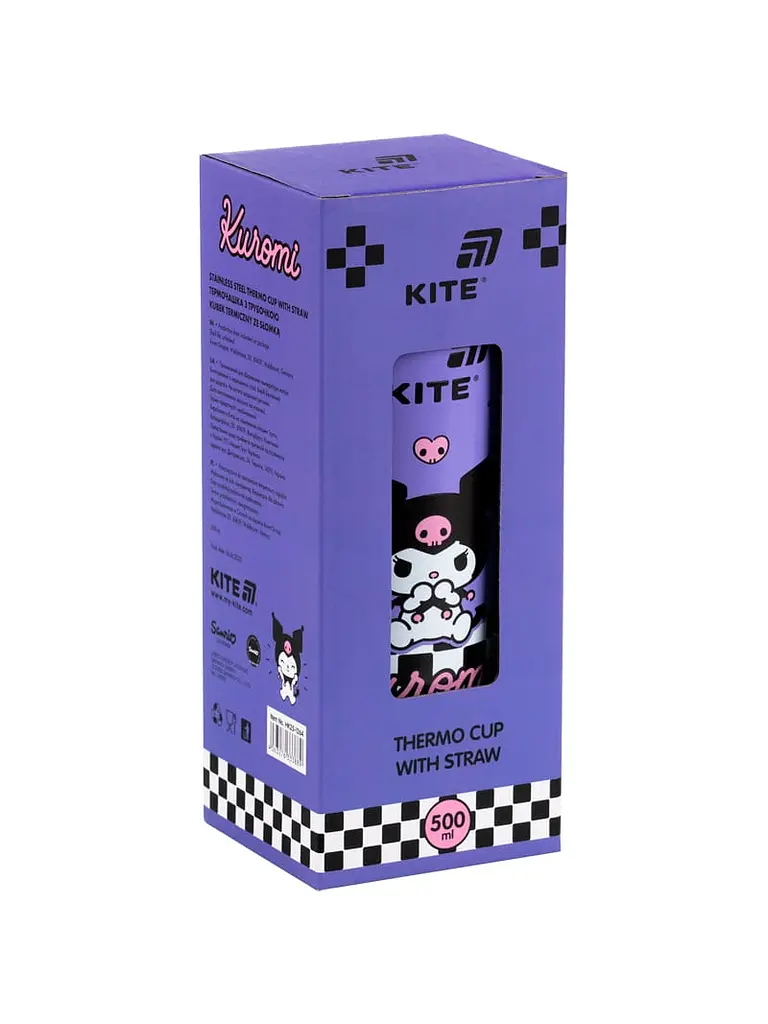 Термокружка KITE 500 мл Kuromi з трубочкою (HK25-1264) - фото 3