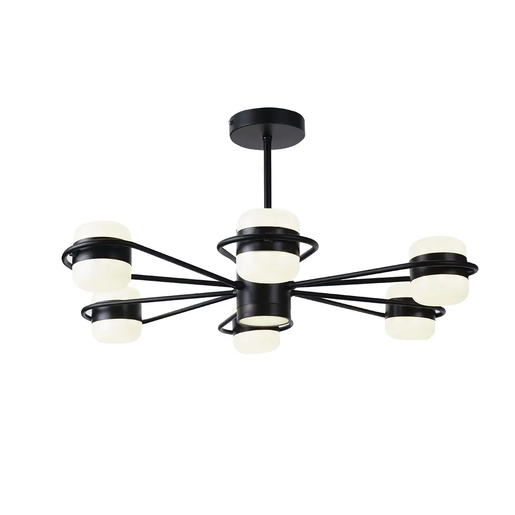 Люстра светодиодная акриловая Sirius B N4557/6 BK - фото 3