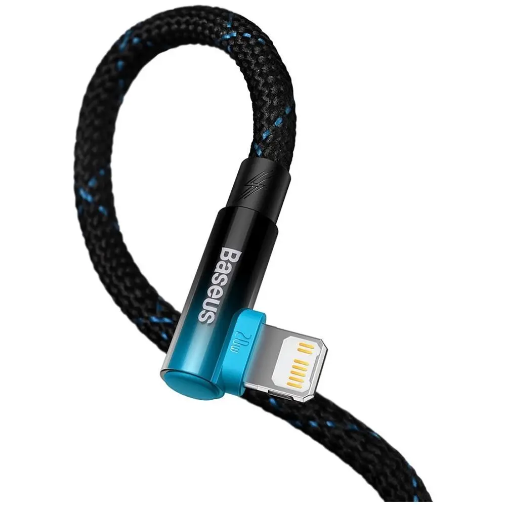 Кабель Baseus MVP 2 USB Type-C - Lightning (M/M), 20W, 1 м Black/Blue (CAVP000221) - фото 4
