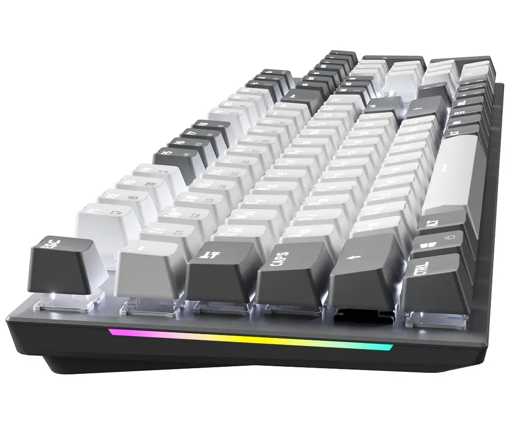 Клавиатура игровая механическая GamePro MK-144-G Hot-Swap Outemu Red Switch USB Gray-White - фото 3
